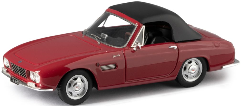 OSCA 1600 GT Convertible by Fissore Maroon Top Up 1963 1:43 – diecast model