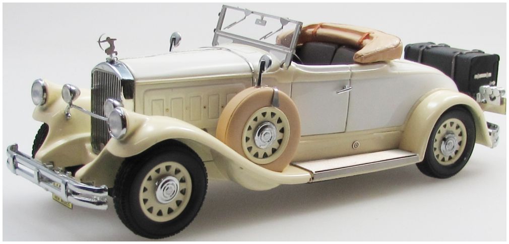 Pierce Arrow Model B Roadster Top Down White/Beige 1930 1:43