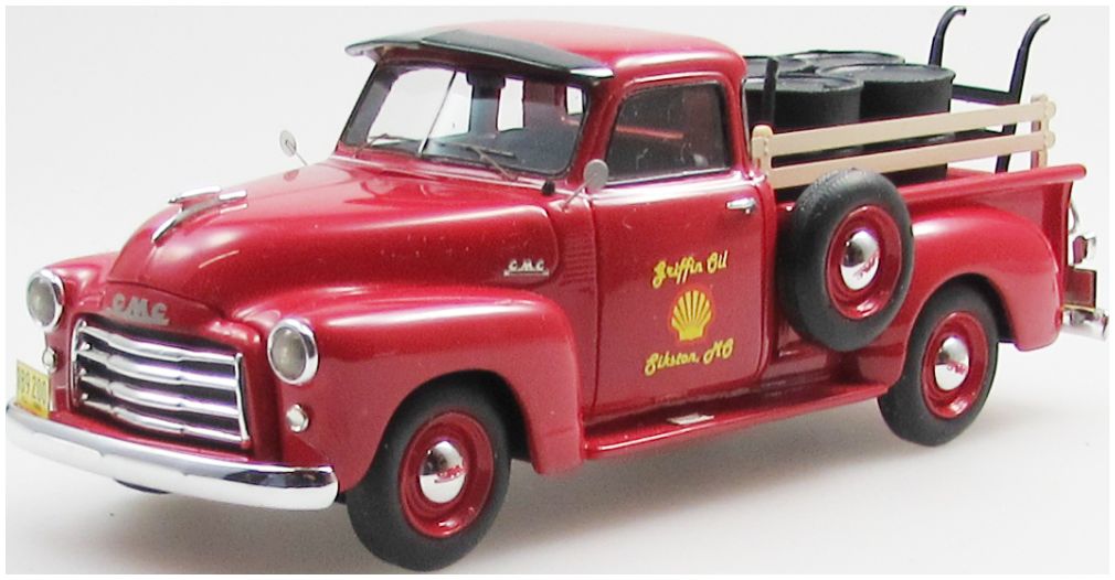 Available To Order – GMC Series 100 5 Window Pickup Shell Oil Delivery w/Oil Drums Red 1952 1:43 (ESV EMUS430109E)