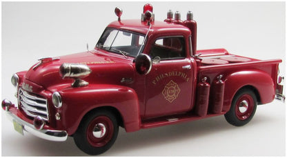 GMC Series 100 5 Window Pickup 1951 Philadelphia Fire Dept w/Equipment 1:43 – diecast model