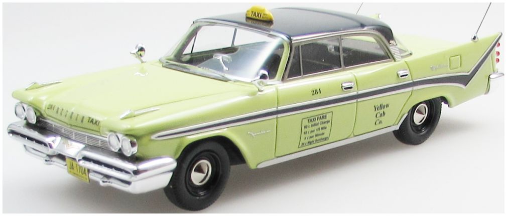 DeSoto Firedome 4 Door Hardtop Taxi Yellow Black 1959 1:43 – diecast model