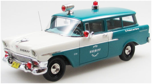 Chevrolet 150 Handyman Police Turquoise White/Black 1956 1:43 – diecast model