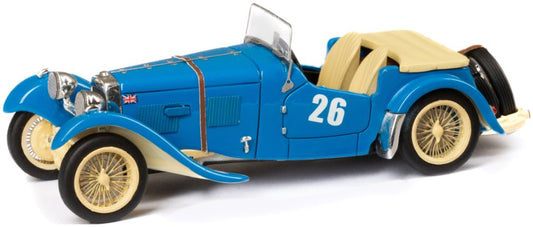HRG 1500 Sport Roadster Top Down w/Two Spare Wheels Blue/Beige 1947 1:43 – diecast model