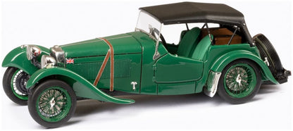 HRG 1500 Sport Roadster Top Up w/Two Spare Wheels Green 1947 1:43 – diecast model