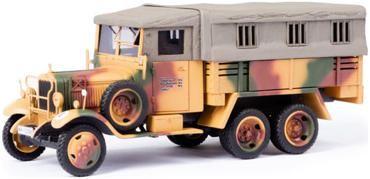 Mercedes Benz G3A Sd. Kfz. 70 Wehrmacht Truck Closed Cab/Closed Canvas Khaki/Camo 1:43 – diecast model