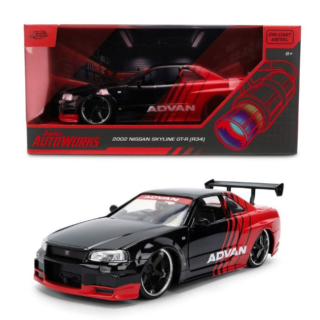 Autoworks - Nissan Skyline GT-R (R34) 2002 1:24 Jada Model (JAD38346) – ETA. February/March 2027