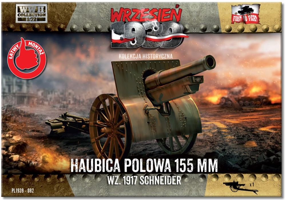 Available to Order – 155mm Howitzer field wz. 1917 Schneider - French 1:72 (FTF 082)