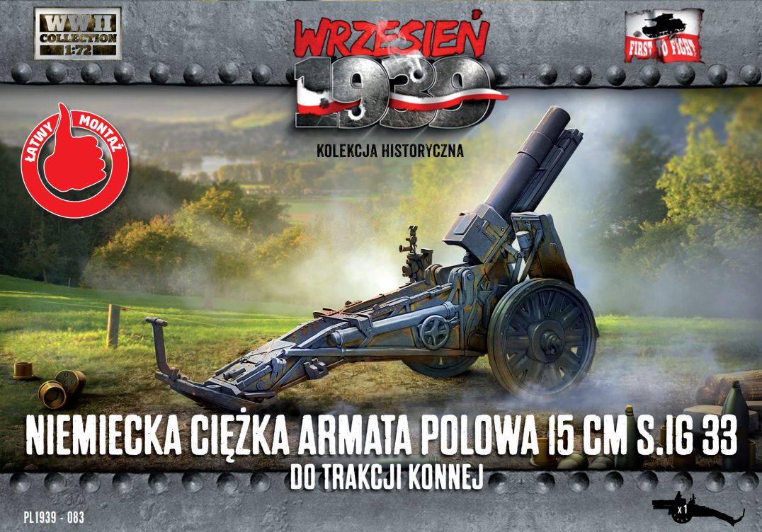 Available to Order – German Heavy Field Gun 15cm SIG 33 for horse traction 1:72 (FTF 083)