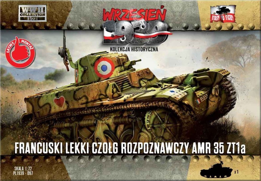 Available to Order – French Reconnaissance Tank AMR35 ZT1a 1:72 (FTF 097)
