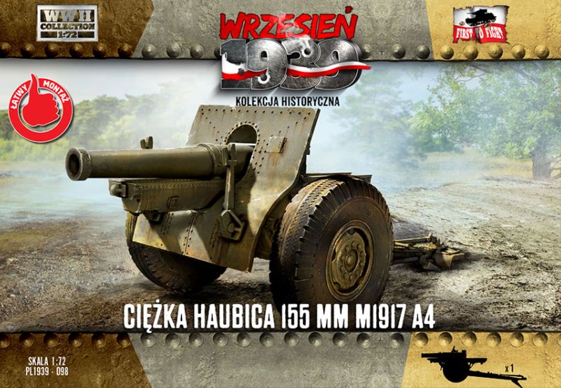 Available to Order – M1917 A4 Heavy Howitzer 155mm 1:72 (FTF 098)