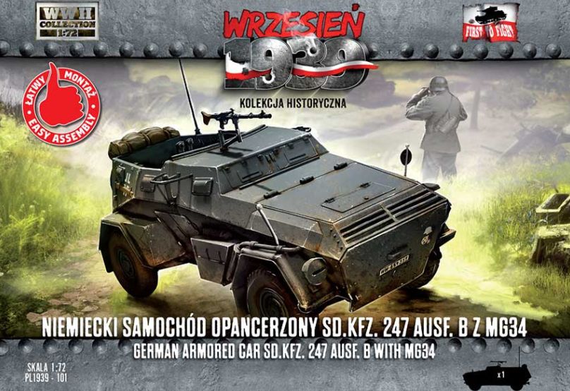 Available to Order – Sd.Kfz 247 Ausf. B German Armored Car 1:72 (FTF 101)