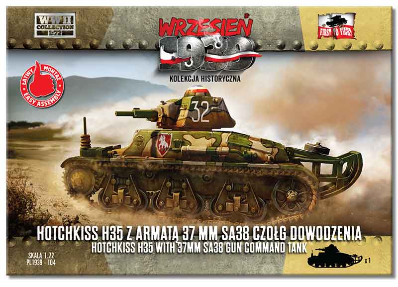 Available to Order – Hotchkiss H35 with 37mm SA38 Gun Command Tank 1:72 (FTF 104)