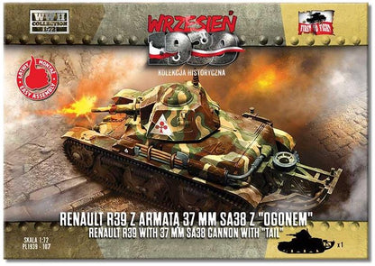 Available to Order – Renault R39 with SA38 cannon with 'tail' 1:72 (FTF 107)