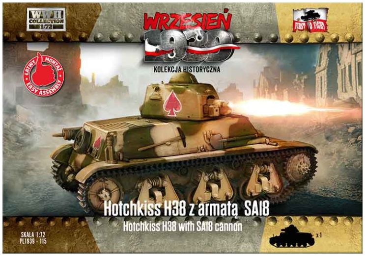 Available to Order – Hotchkiss H38 w/SA18 Gun 1:72 (FTF 115)