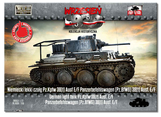 Available to Order – German light tank Pz.Kpfw 38(t) Ausf. E/F Panzerbefehlswagen (Pz.BfWG) 38(t) Ausf. E 1:72 (FTF 116)