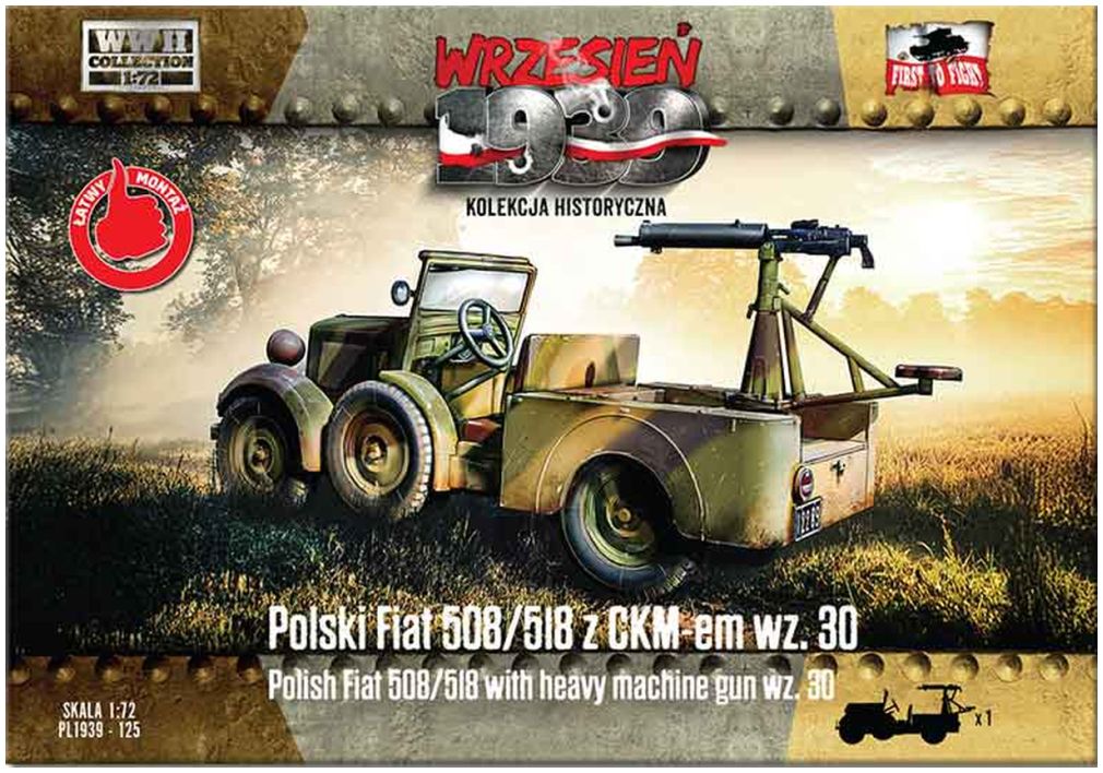 Available to Order – Fiat 508/518 w/Heavy Machine Gun wz.30 Polish 1:72 (FTF 125)