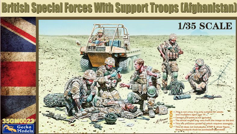 Available To Order – British Special Forces with Support Troops (Afghanistan) 1:35 Gecko Models (GEC 350023)