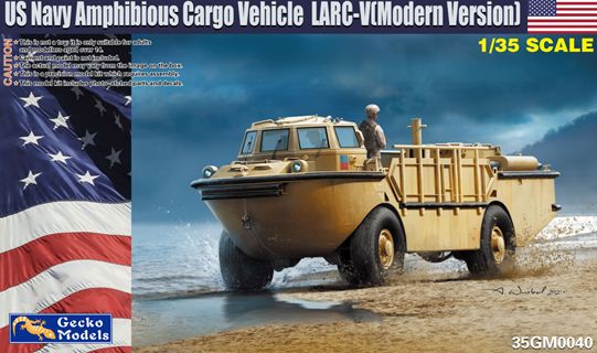 Available To Order – Modern USN LARC-V w-Combat Rubber Raiding Craft 1:35 Gecko Models (GEC 350040)