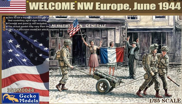 Available To Order – US Paratroopers Welcome to Europe June 1944 1:35 Gecko Models (GEC 350044)