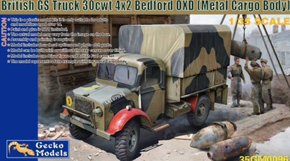 Available To Order – British GS Truck 30cwt 4x2 Bedford OXD (Metal Cargo Body) 1:35 Gecko Models (GEC 350096)