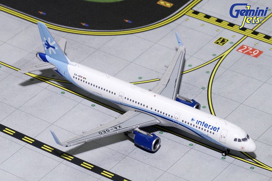 Airbus A321(s) Interjet (Sharklets) XA-GEO 1:400 – diecast model