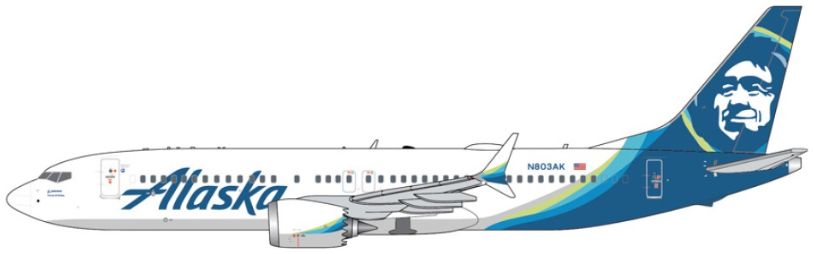 Boeing B737 MAX 8 Alaska Airlines N803AK 1:400 – diecast model