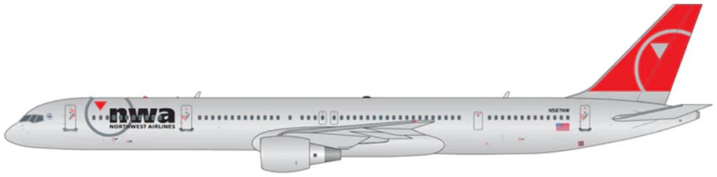 Boeing B757-300 Northwest Airlines N587NW 'nwa' Livery 1:400 – diecast model