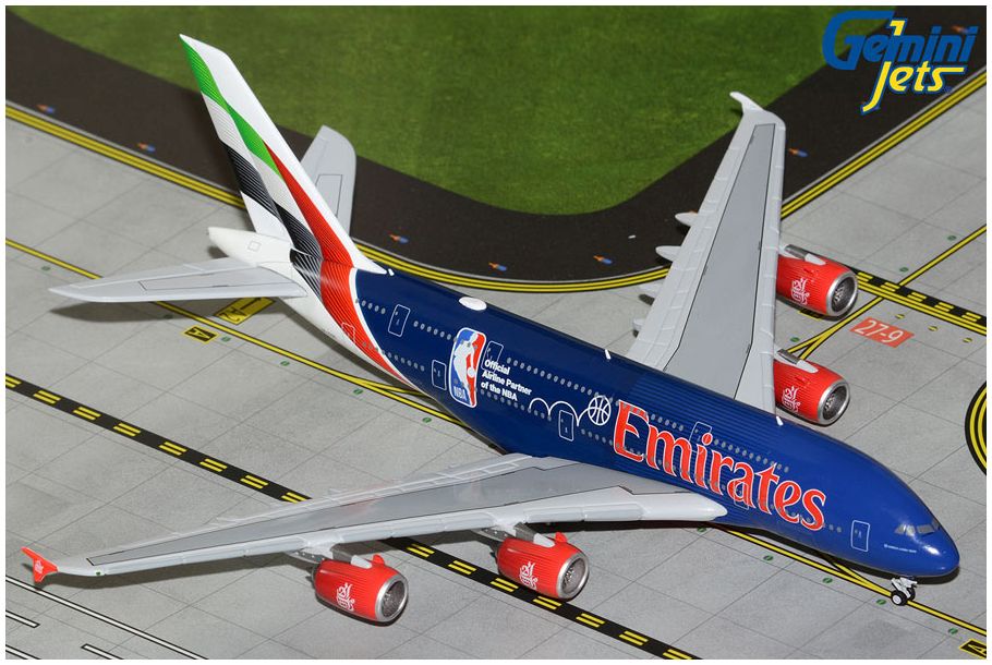 Airbus A380 Emirates A6-EOD 'Official Airline Partner of the NBA' 1:400 – diecast model
