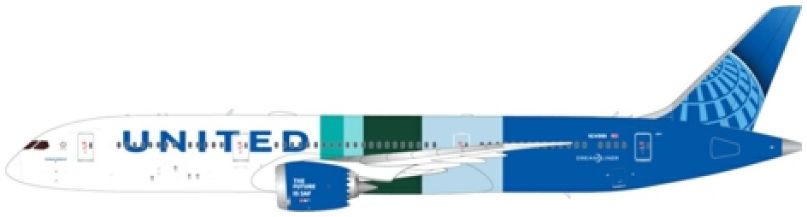 Boeing B787-9 N24988 United Airlines 'The Future is SAF' 1:400 – diecast model
