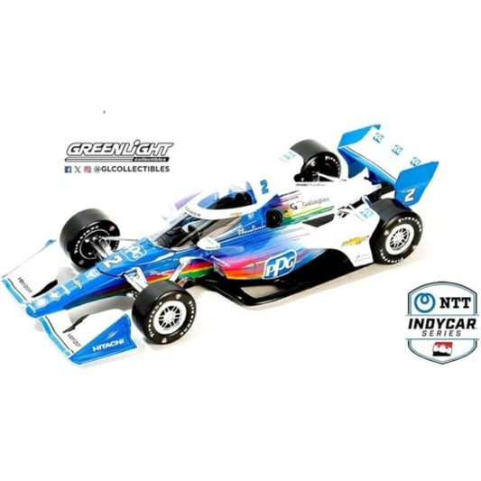 THIS ITEM IS AVAILABLE TO ORDER FROM OUR SUPPLIER - 1:18 GREENLIGHT GL11239 2024 NTT INDYCAR SERIES - NO.2 JOSEF NEWGARDEN/ TEAM PENSKE, PPG (ROAD COURSE FIGURATION)