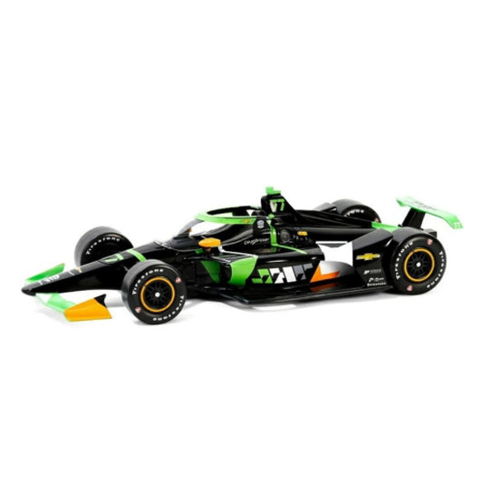 THIS ITEM IS AVAILABLE TO ORDER FROM OUR SUPPLIER - 1:18 GREENLIGHT GL11242 2024 NTT INDICAR SERIES NO.77 ROMAIN GROSJEAN/JUNCOS HOLLINGER RACING