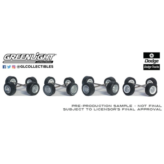 THIS ITEM IS AVAILABLE TO ORDER FROM OUR SUPPLIER - 1:64 GREENLIGHT GL16190-A AUTO BODY SHOP - WHEEL AND TYRE PACKS SERIES 8 FIRST GENERATION (1981-93) DODGE RAM TRUCKS