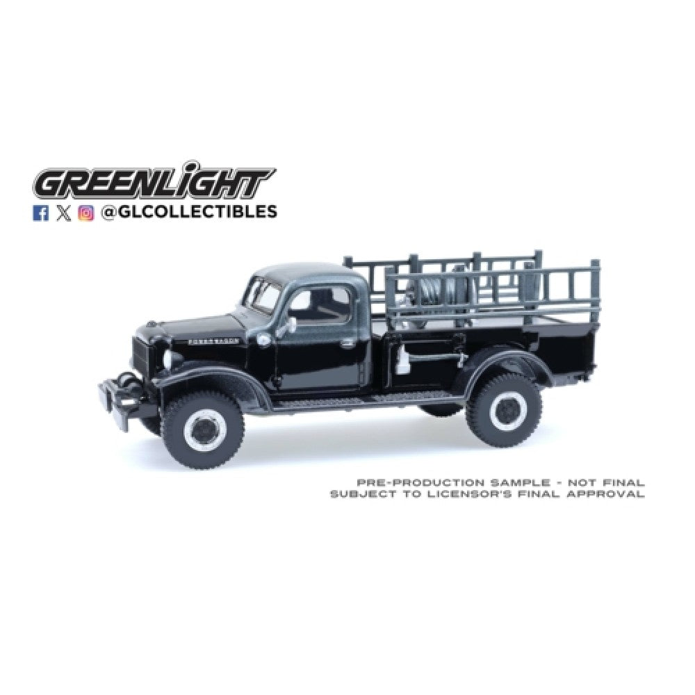 Available to Order – Black Bandit Series 30 - 1946 Dodge Power Wagon Fire Truck 1:64 GreenLight Model (GL28170-C)