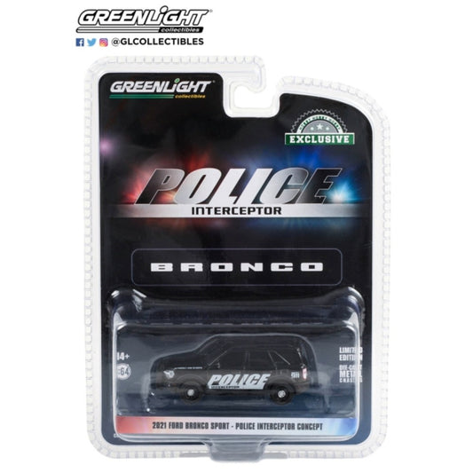 THIS ITEM IS AVAILABLE TO ORDER FROM OUR SUPPLIER - 1:64 GREENLIGHT GL30339 2021 FORD BRONCO SPORT POLICE INTERCEPTOR CONCEPT (HOBBY EXCLUSIVE)