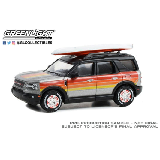 THIS ITEM IS AVAILABLE TO ORDER FROM OUR SUPPLIER - 1:64 GREENLIGHT GL30417 2022 FORD BRONCO SPORT OUTER BANKS FREE WHEELIN BRONCO SPORT WITH ROOFTOP KAYAK (HOBBY EXCLUSIVE)