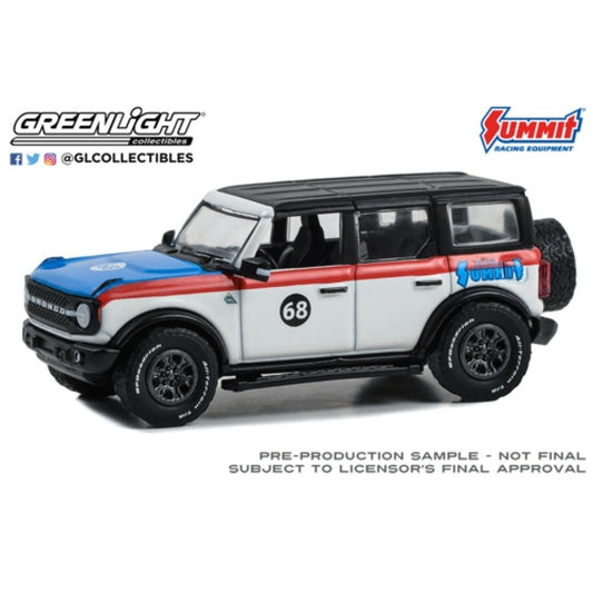 THIS ITEM IS AVAILABLE TO ORDER FROM OUR SUPPLIER - 1:64 GREENLIGHT GL30447 2022 FORD BRONCO BLACK DIAMOND - SUMMIT RACING NO.68
