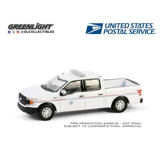 THIS ITEM IS AVAILABLE TO ORDER FROM OUR SUPPLIER - 1:64 GREENLIGHT GL30515 2020 FORD F-150 XL - UNITED STATES POSTAL SERVICE (USPS) POSTAL POLICE
