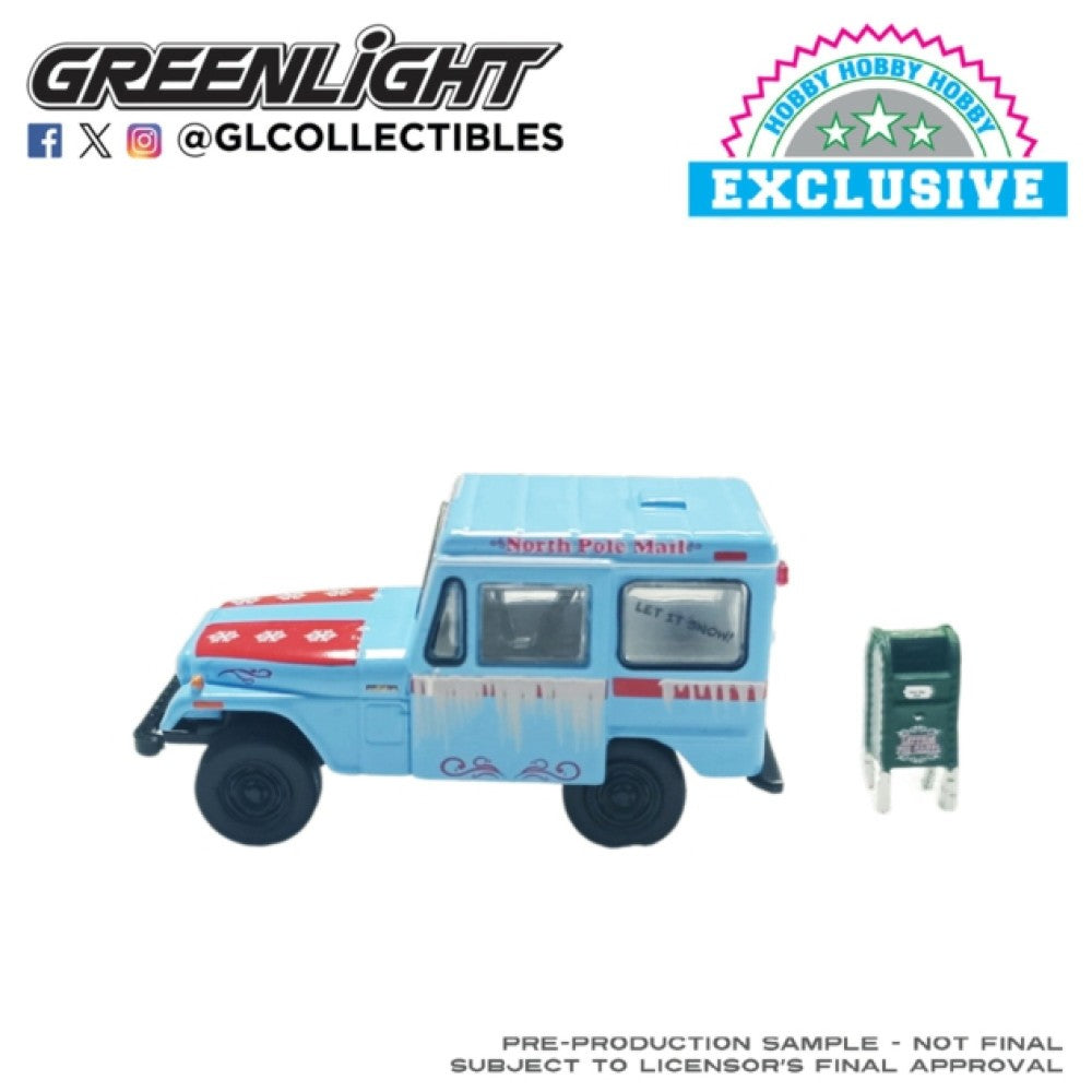 Available to Order – Christmas 2025 Series - Limited Edition - Jeep Dj-5 1974 - U.s Mail Truck with Mailbox Accessory (hobby Exclusive) 1:64 GreenLight Model (GL30564-D)