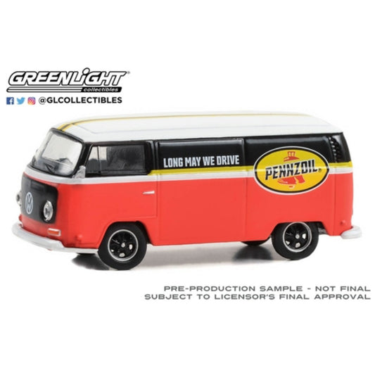 THIS ITEM IS AVAILABLE TO ORDER FROM OUR SUPPLIER - 1:64 GREENLIGHT GL36090-A CLUB VEE-DUB SERIES 18 - VOLKSWAGEN TYPE 2 PANEL VAN - PENNZOIL SOLID PACK