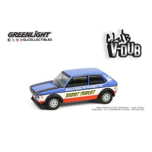 THIS ITEM IS AVAILABLE TO ORDER FROM OUR SUPPLIER - 1:64 GREENLIGHT GL36110-E CLUB VEE-DUB SERIES 20 - 1980 VOLKSWAGEN RABBIT GTI WIDEBODY - RABBIT TRANSIT
