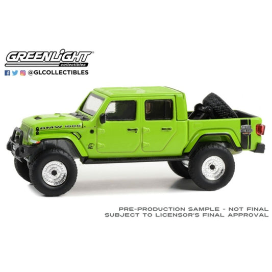 THIS ITEM IS AVAILABLE TO ORDER FROM OUR SUPPLIER - 1:64 GREENLIGHT GL37290-F BARRETT-JACKSON SERIES 12 2021 JEEP GLADIATOR HELLEPHANT (LOT NO.1450.2) GEKKO GREEN WITH BLACK INTERIOR