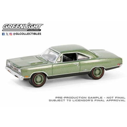 THIS ITEM IS AVAILABLE TO ORDER FROM OUR SUPPLIER - 1:64 GREENLIGHT GL37310-B BARRETT-JACKSON SERIES 14 - 1969 PLYMOUTH HEMI GTX - F8 IVY GREEN METALLIC - PALM BEACH 2023