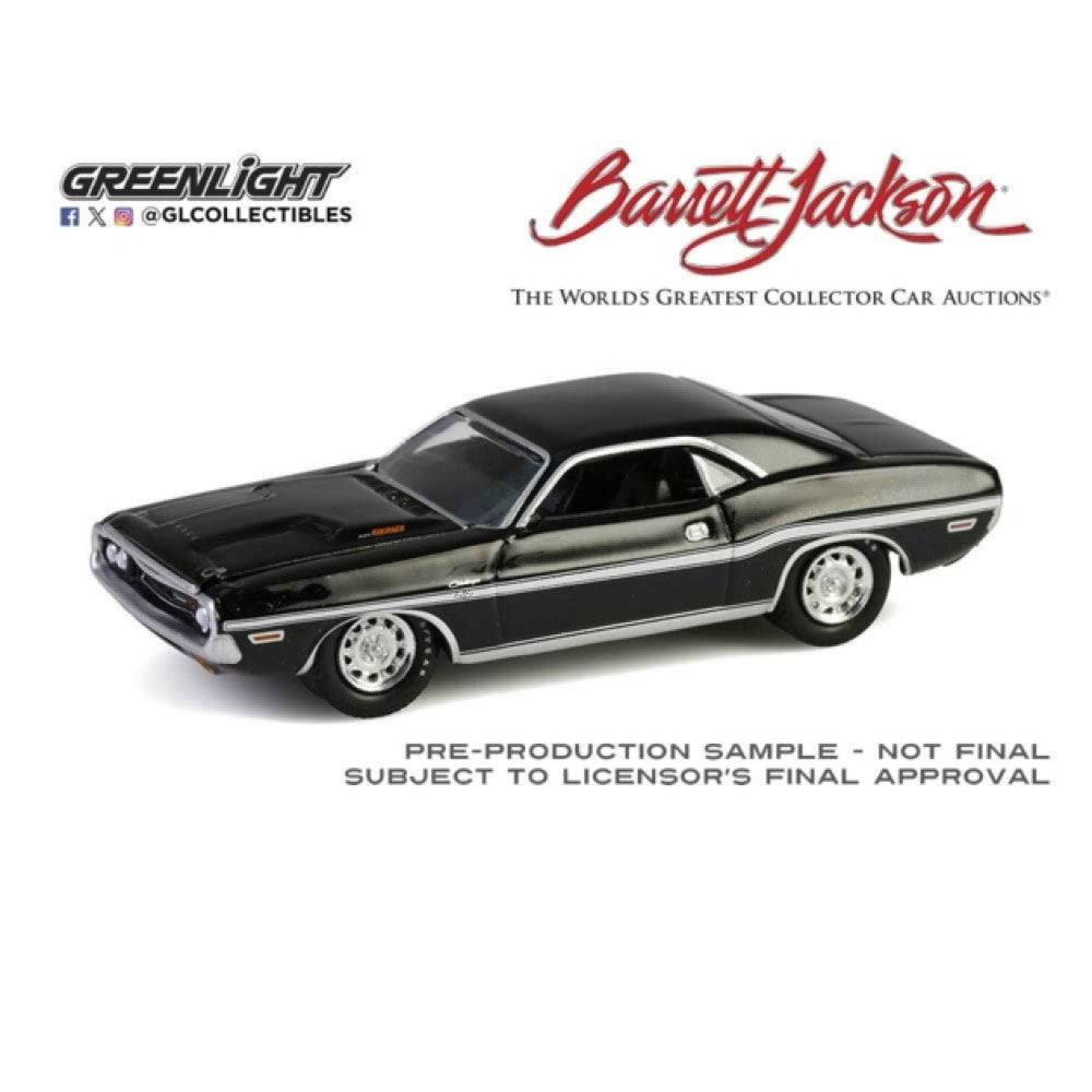 Available to Order – Barrett-Jackson Series 15 - 1970 Dodge Challenger R/T 440 - Black- Scottsdale 2024 1:64 GreenLight Model (GL37320-D)