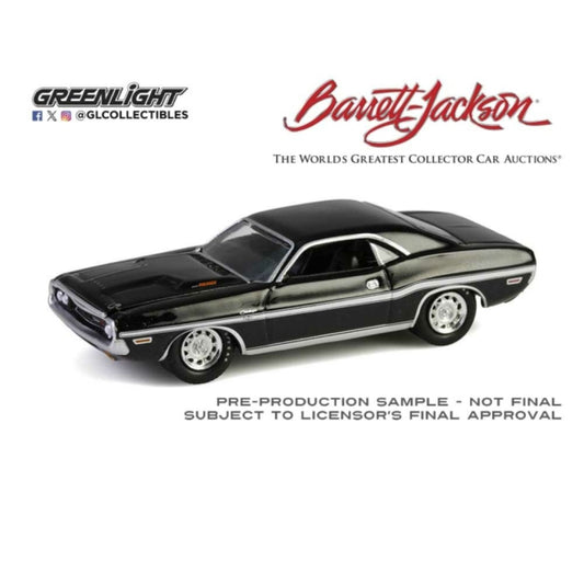 Available To Order – Barrett-Jackson Series 15 - 1970 Dodge Challenger R/T 440 - Black- Scottsdale 2024 1:64 GreenLight Model (GL37320-D)