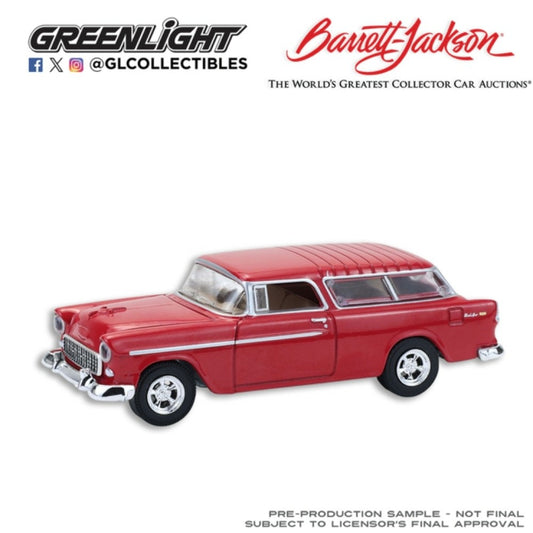 Available to Order – Barrett-Jackson Series 16 - 1955 Chevrolet Nomad Custom Wagon (palm Beach 2022) 1:64 GreenLight Model (GL37330-A)