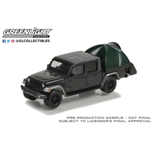 THIS ITEM IS AVAILABLE TO ORDER FROM OUR SUPPLIER - 1:64 GREENLIGHT GL38030-E THE GREAT OUTDOORS SERIES 2 2021 JEEP GLADIATOR HIGH ALTITUDE WITH MODERN TRUCK BED TENT