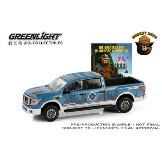 THIS ITEM IS AVAILABLE TO ORDER FROM OUR SUPPLIER - 1:64 GREENLIGHT GL38070-F SMOKEY BEAR SERIES 4 - 2019 NISSAN TITAN XD PRO-4X - THE GREATEST GIFT IS WILDFIRE PREVENTION