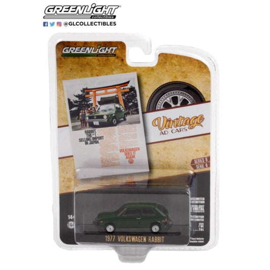 THIS ITEM IS AVAILABLE TO ORDER FROM OUR SUPPLIER - 1:64 GREENLIGHT GL39090-E VINTAGE AD CARS SERIES 6 - 1977 VOLKSWAGEN RABBIT. THE RABBIT NO.1 SELLING IMPORT IN JAPAN