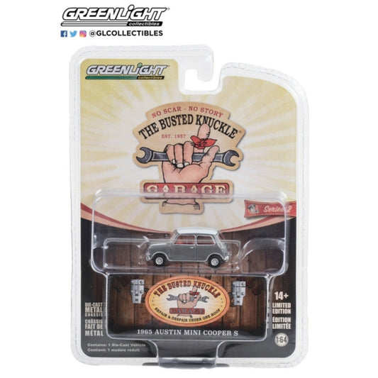 THIS ITEM IS AVAILABLE TO ORDER FROM OUR SUPPLIER - 1:64 GREENLIGHT GL39120-E BUSTED KNUCKLE GARAGE SERIES 2 1965 AUSTIN COOPER S
