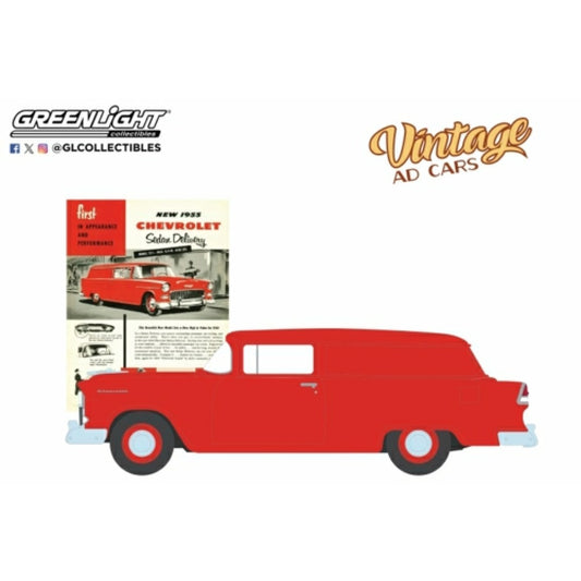 THIS ITEM IS AVAILABLE TO ORDER FROM OUR SUPPLIER - 1:64 GREENLIGHT GL39150-A VINTAGE AD CARS SERIES 11 - 1955 CHEVROLET SEDAN DELIVERY FIRST IN APPEARANCE AND PERFORMANCE